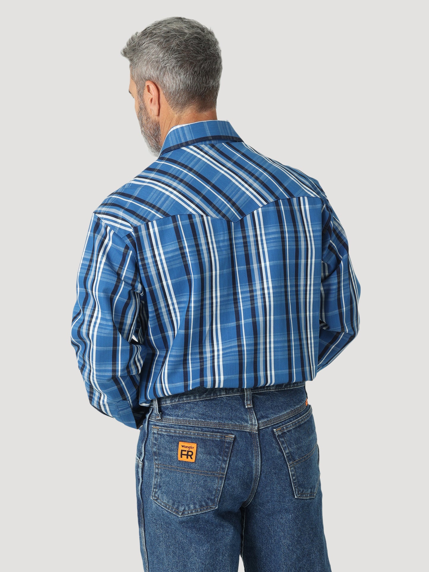 Wrangler® FR Western Snap Shirt - Indigo Blue 112319161