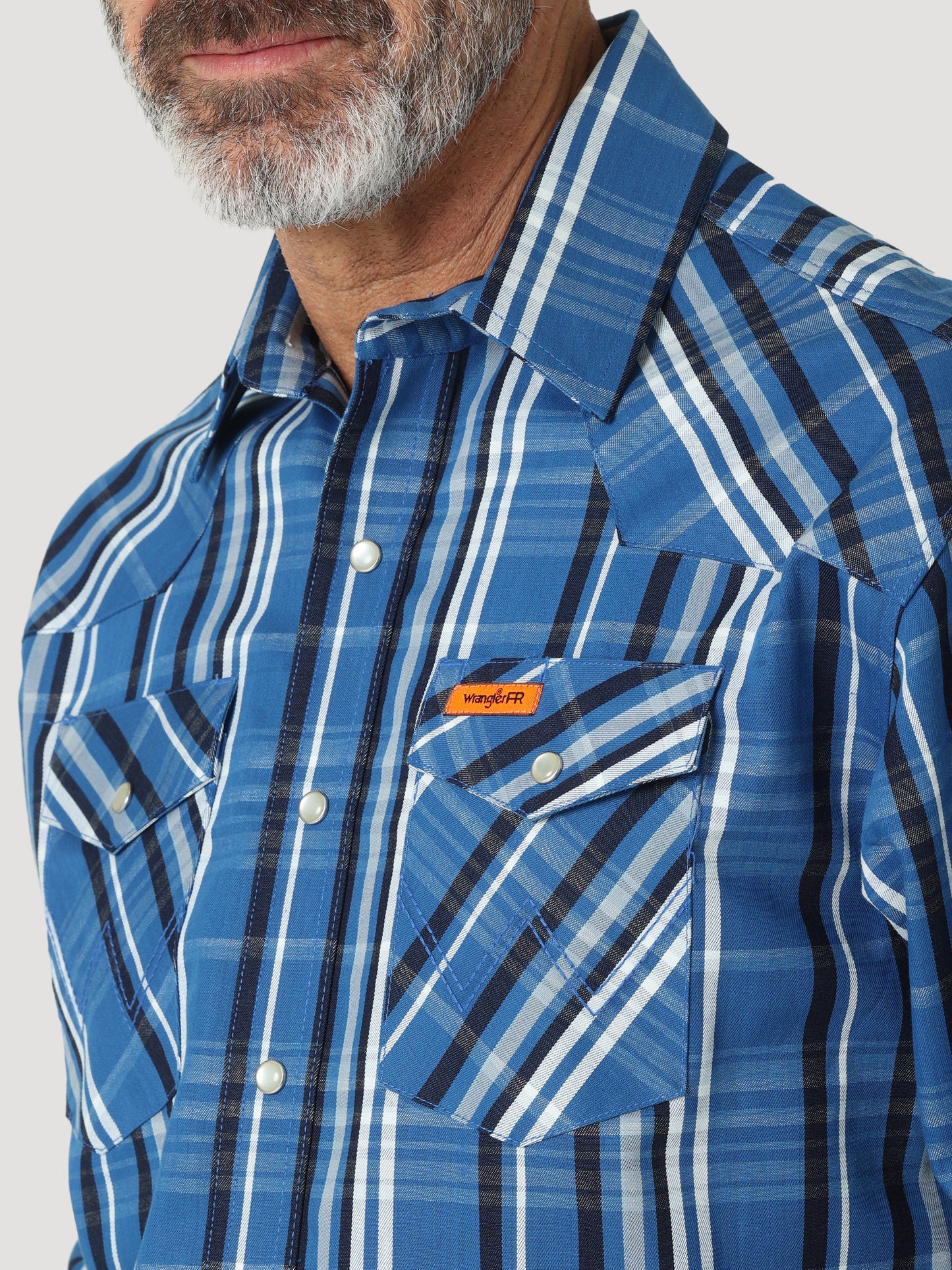 Wrangler® FR Western Snap Shirt - Indigo Blue 112319161