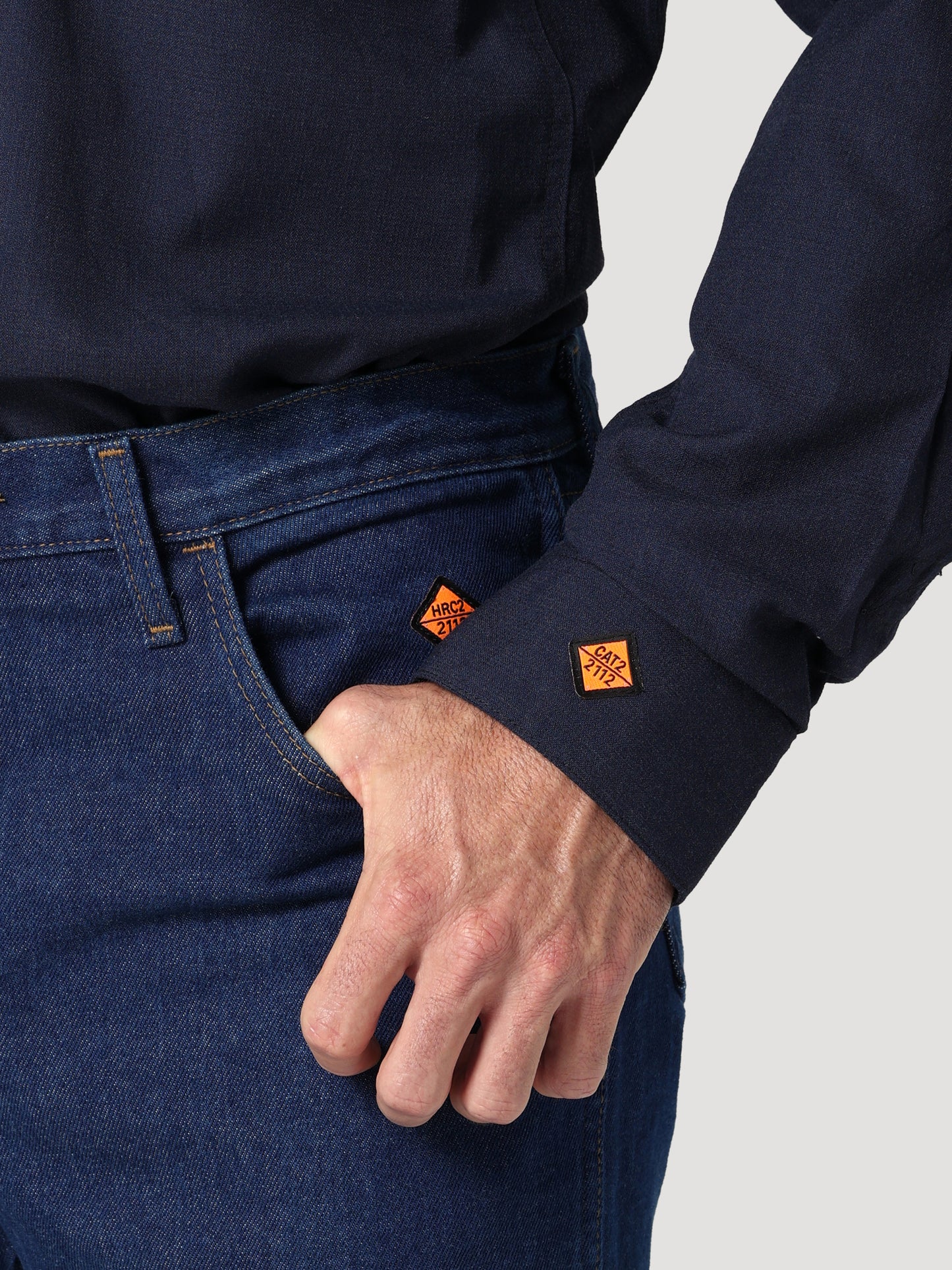 Wrangler® FR Vented Work Shirt - Navy 112319170