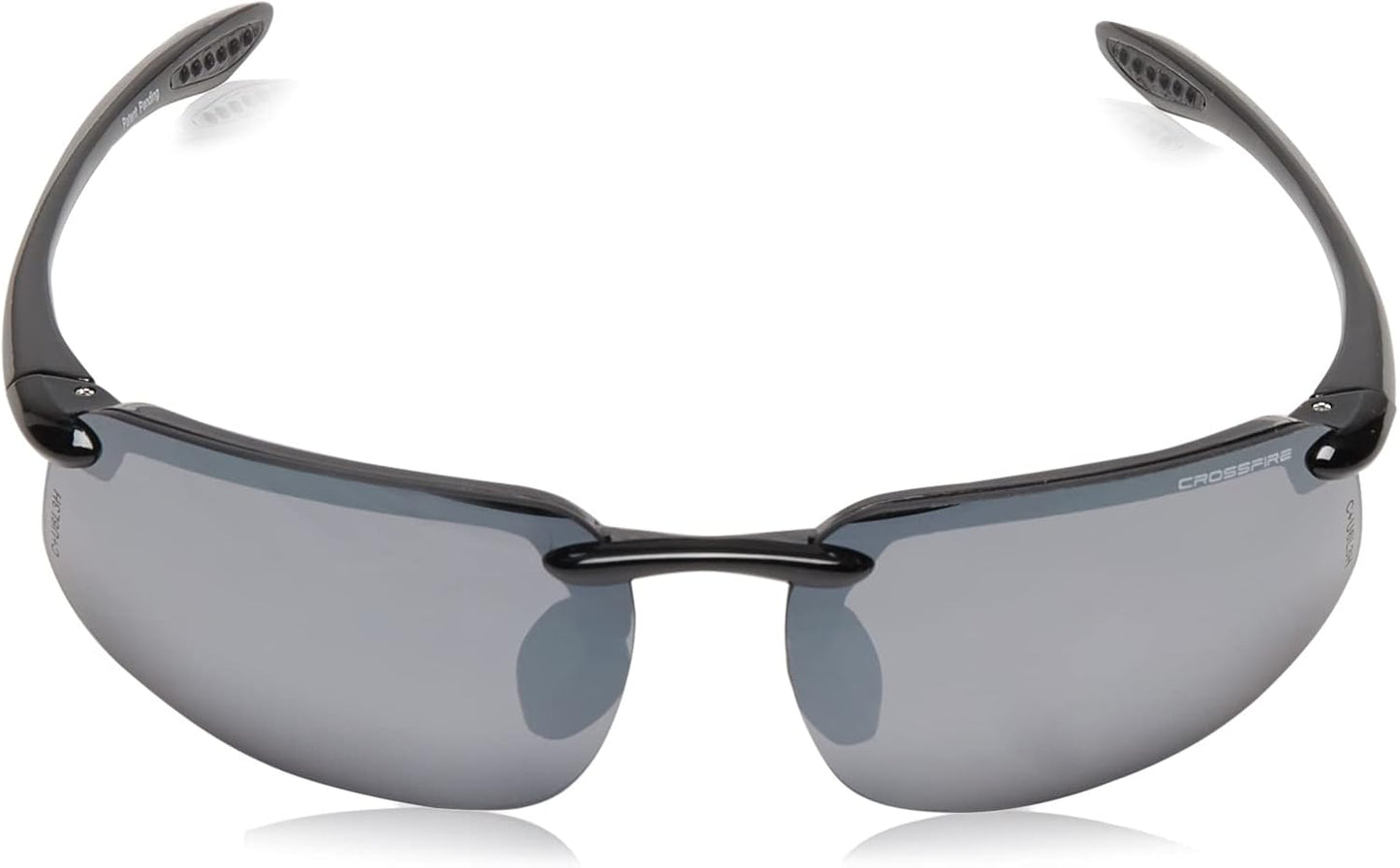 RADIANS CROSSFIRE SAFETY GLASSES - BLACK/SILVER MIRROR