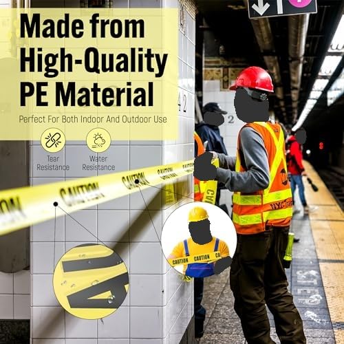 Premium Yellow Caution Tape Roll - 3 Inch X 1000 Feet X 2mil thickness