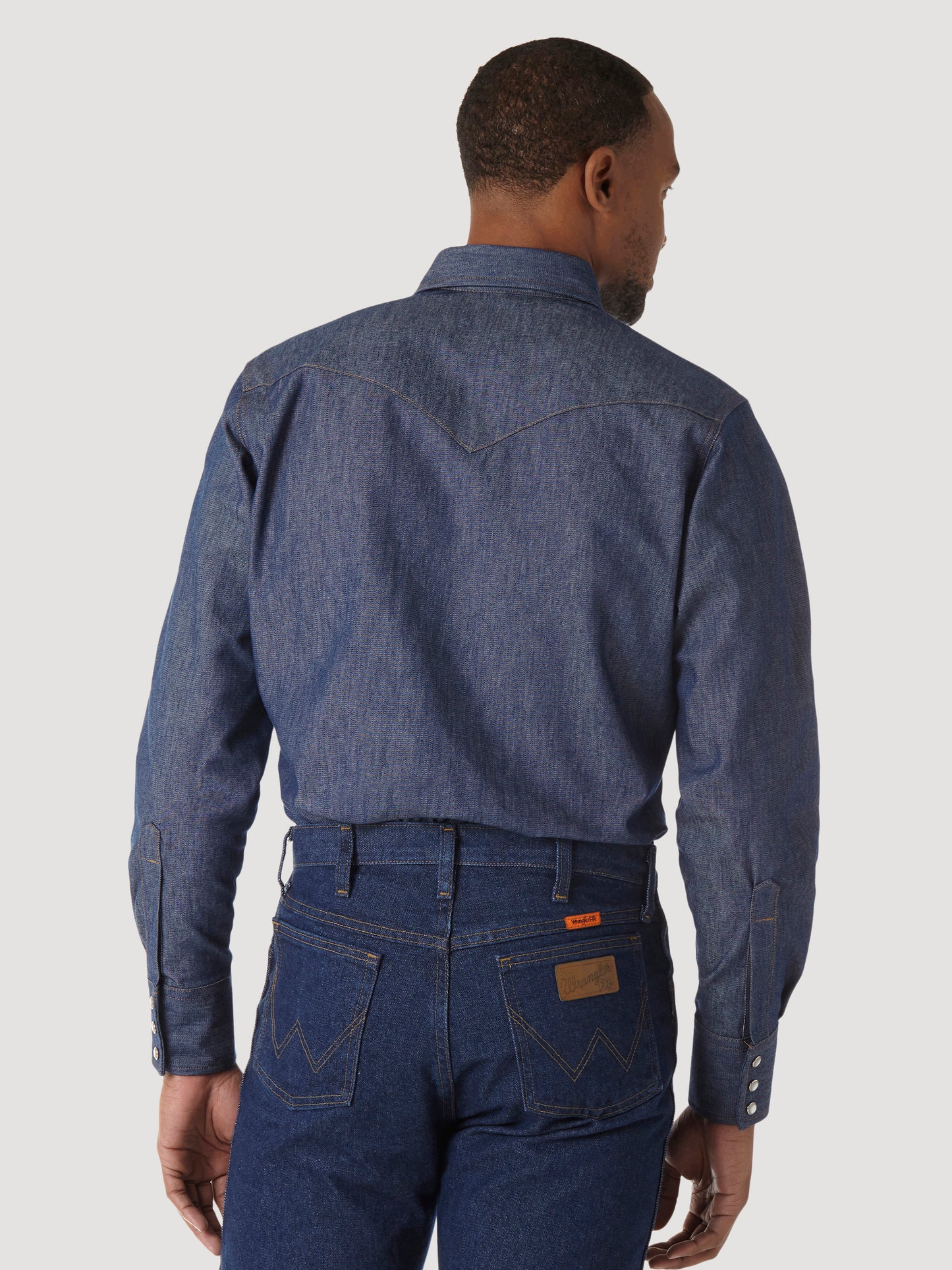 Wrangler® FR Flame Resistant Long Sleeve Twill Work Shirt - Indigo FR12127