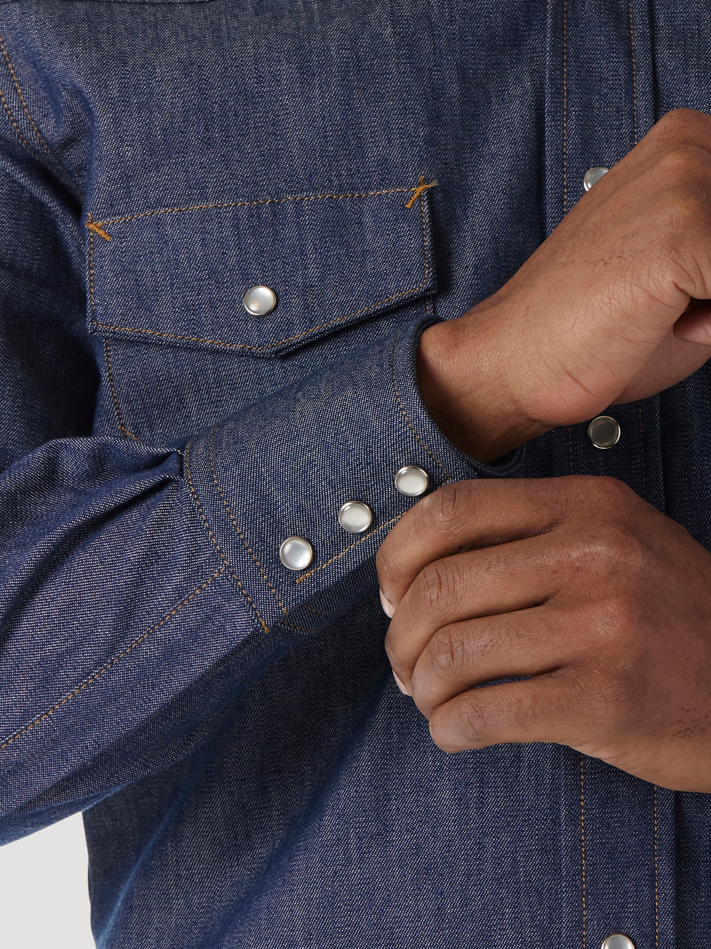 Wrangler® FR Flame Resistant Long Sleeve Twill Work Shirt - Indigo FR12127