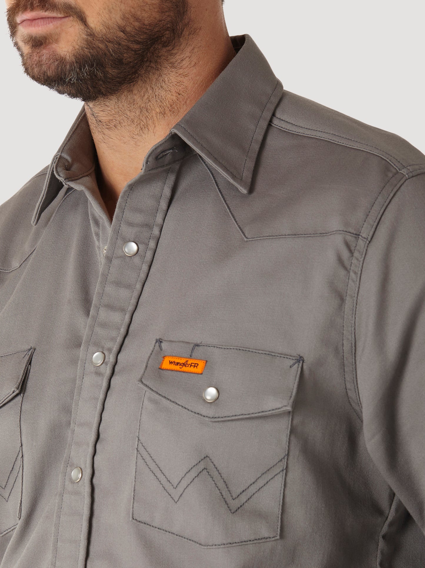 Wrangler® FR Flame Resistant Lightweight Work Shirt - Charcoal FR127CH