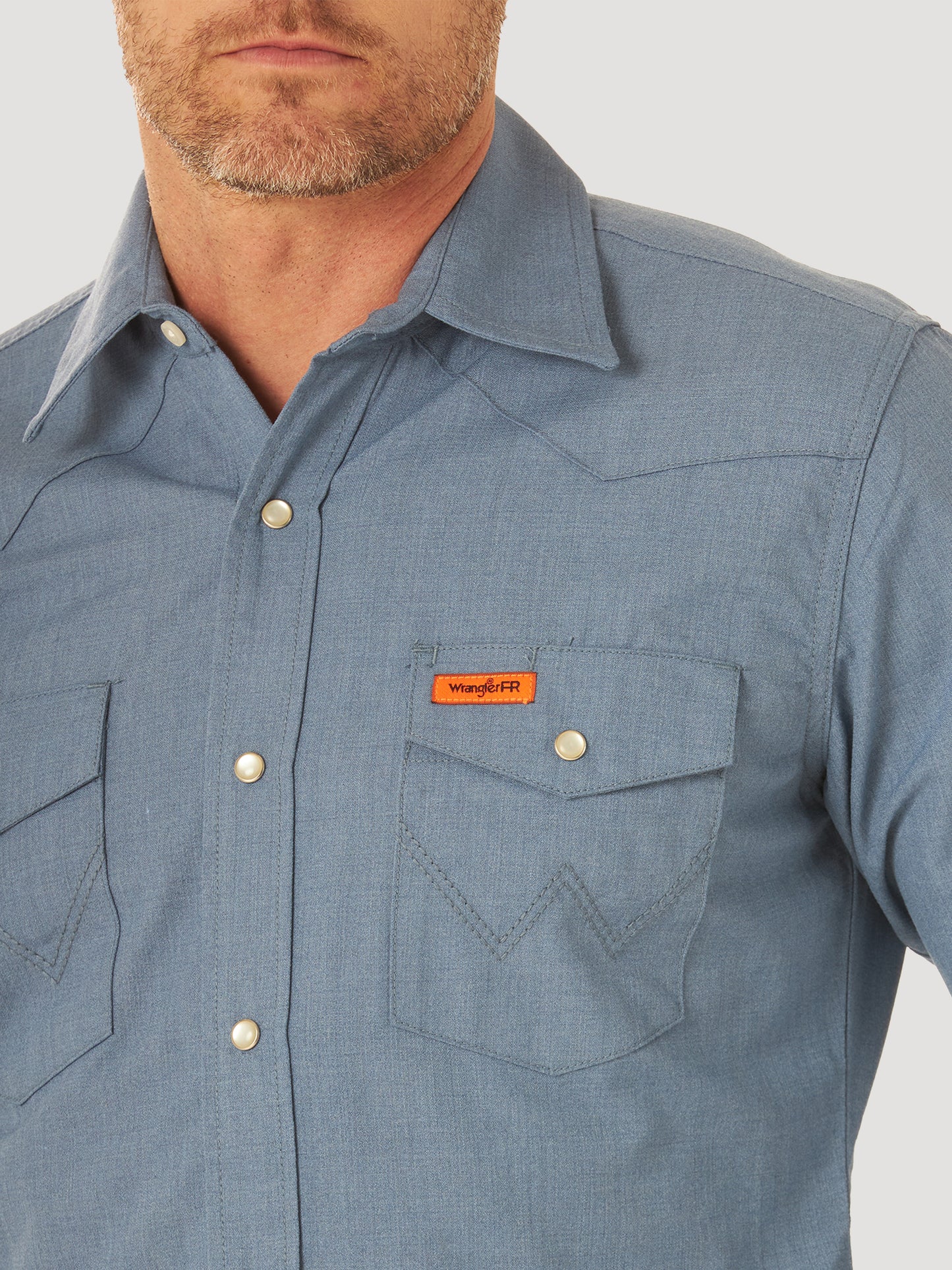Wrangler® FR Flame Resistant Long Sleeve Work Shirt - Blue FR145BL