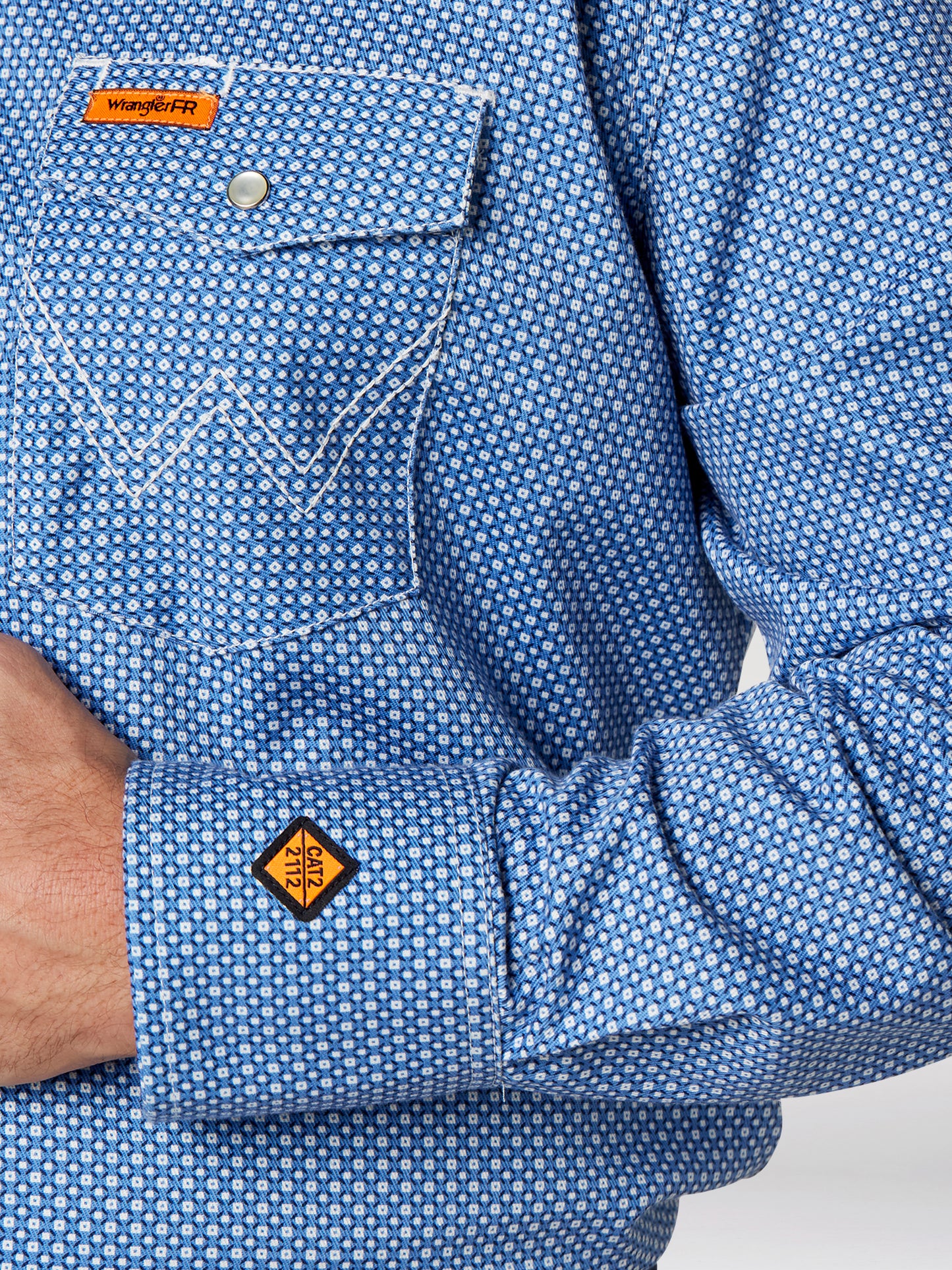 Wrangler® FR Flame Resistant Long Sleeve Work Shirt - Blue FR155BL