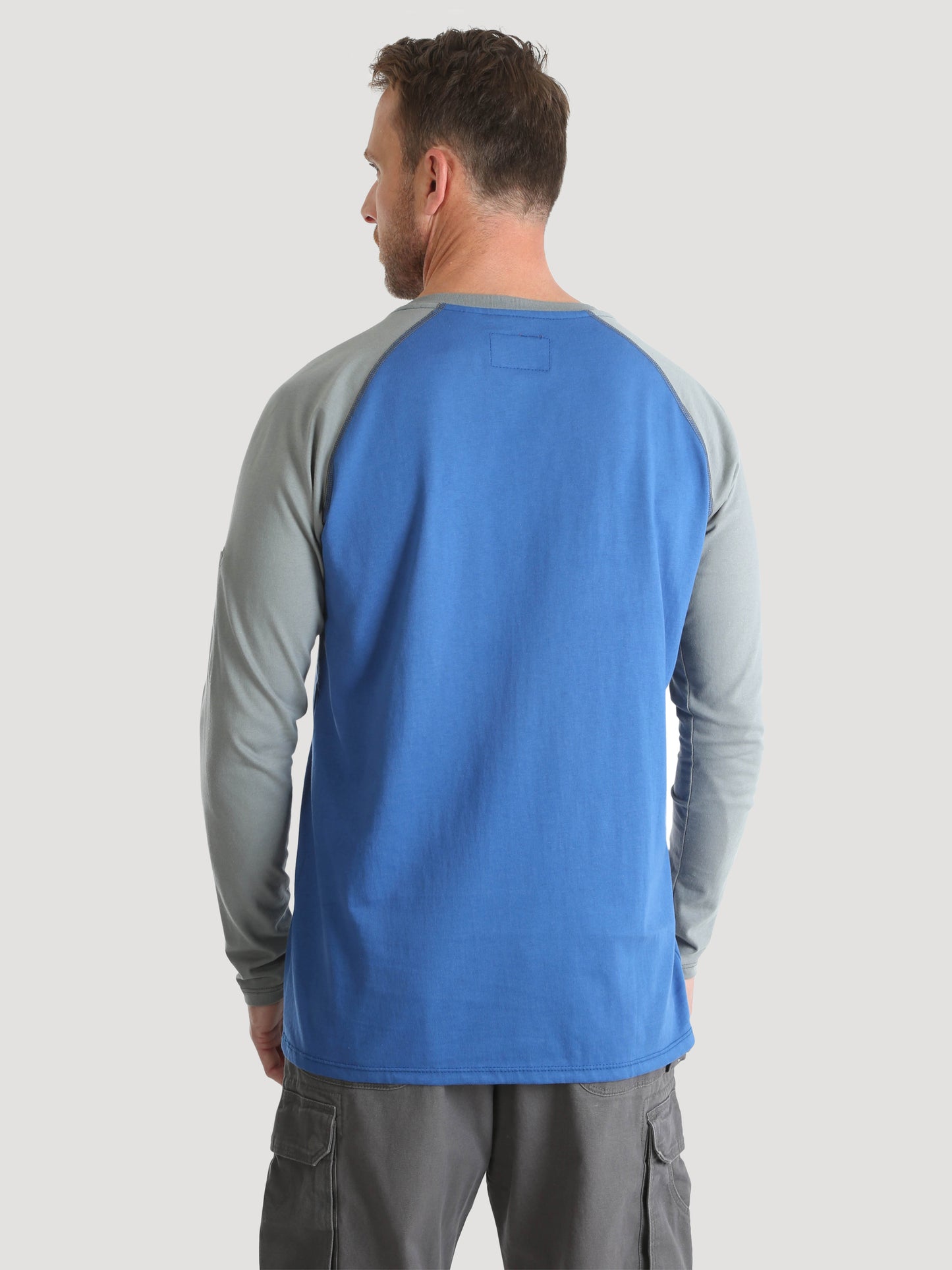 Wrangler® FR Flame Resistant Knit Baseball Henley - Blue FR161BL
