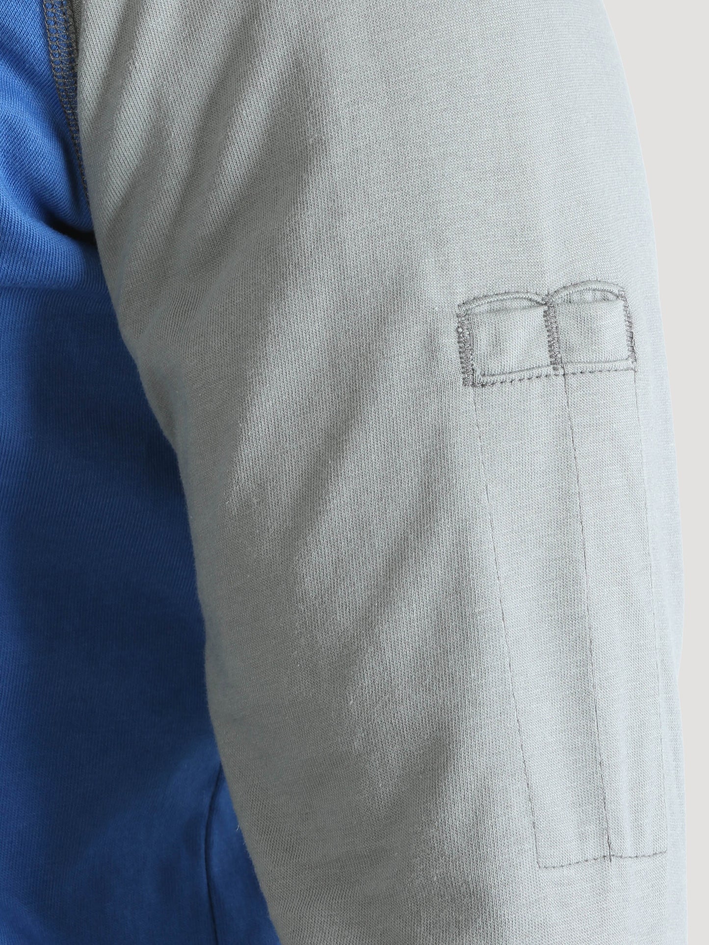 Wrangler® FR Flame Resistant Knit Baseball Henley - Blue FR161BL