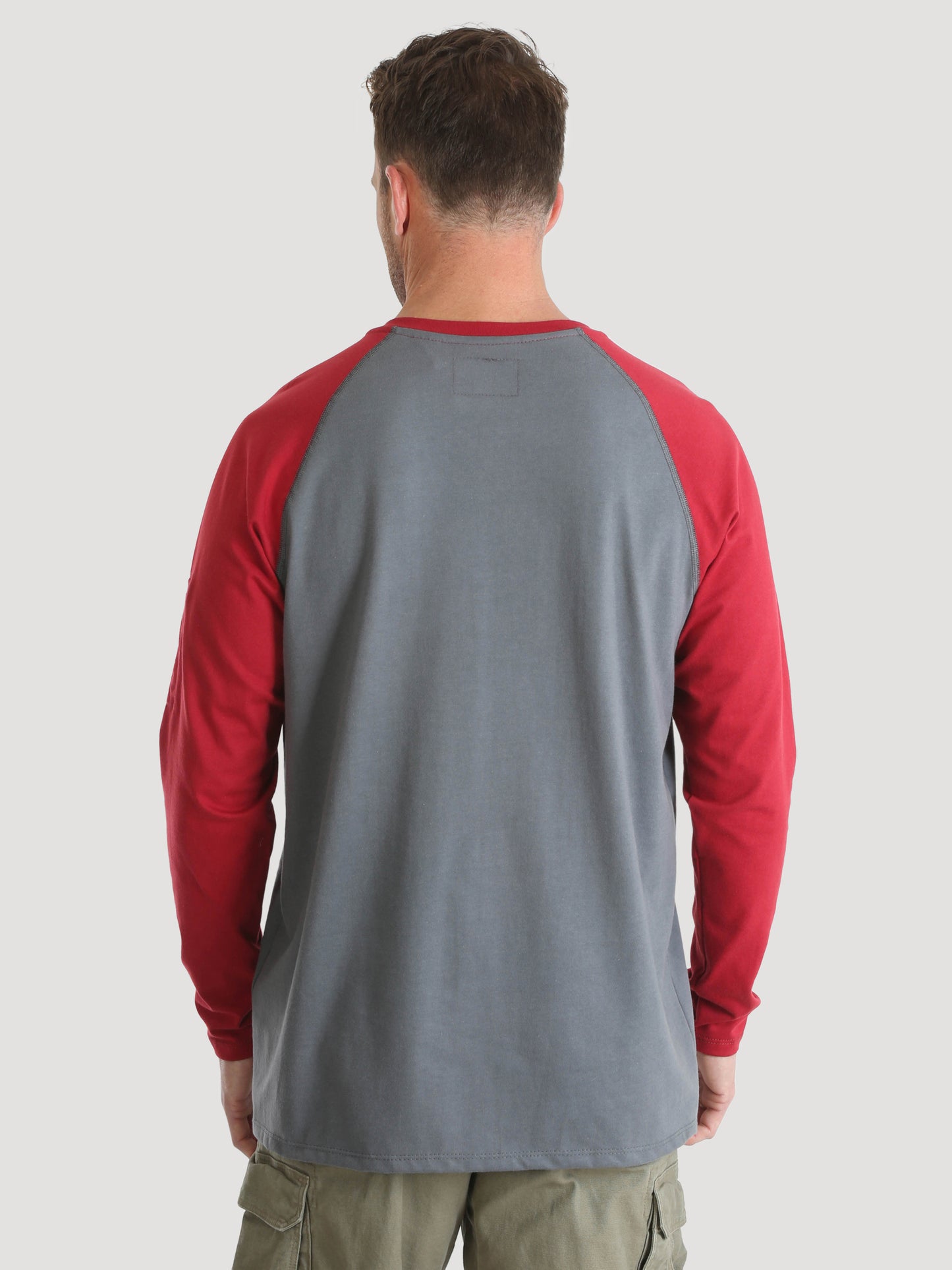 Wrangler® FR Flame Resistant Knit Baseball Henley - Red FR161RD