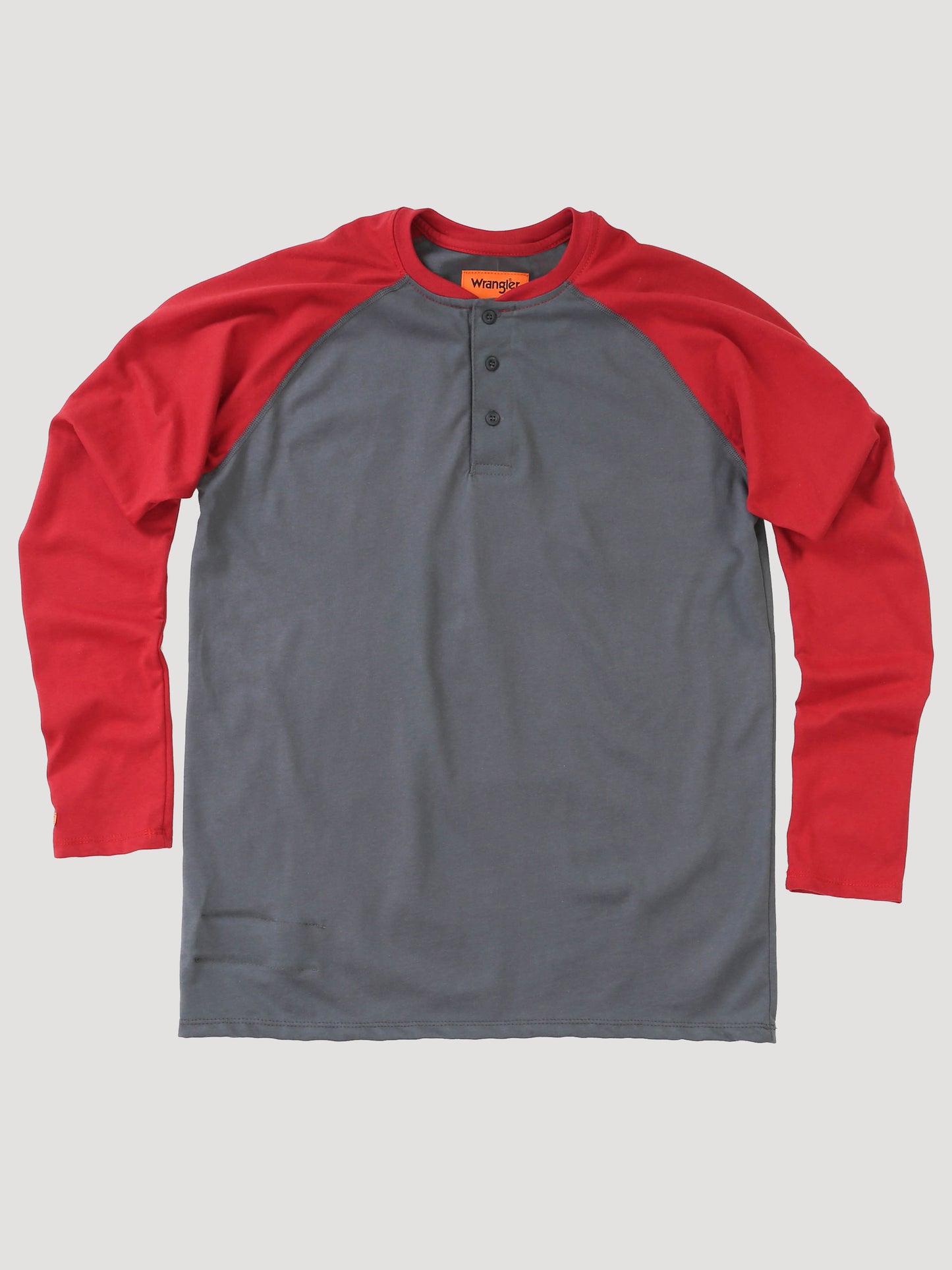 Wrangler® FR Flame Resistant Knit Baseball Henley - Red FR161RD