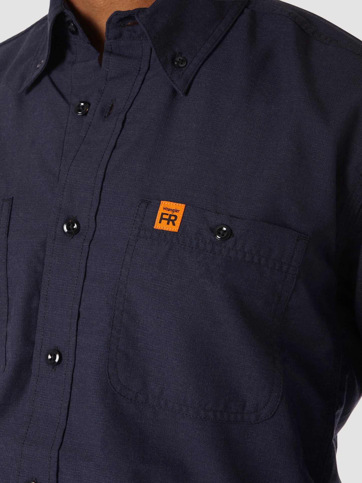 Wrangler® FR Flame Resistant Twill Workshirt - Navy FR3W01N