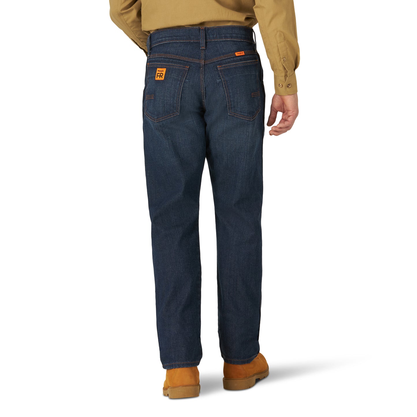 Mens Wrangler RIGGS WORKWEAR® FR Flame Resistant 5 Pocket Regular Fit Jean - Mid Stone FR3W51M