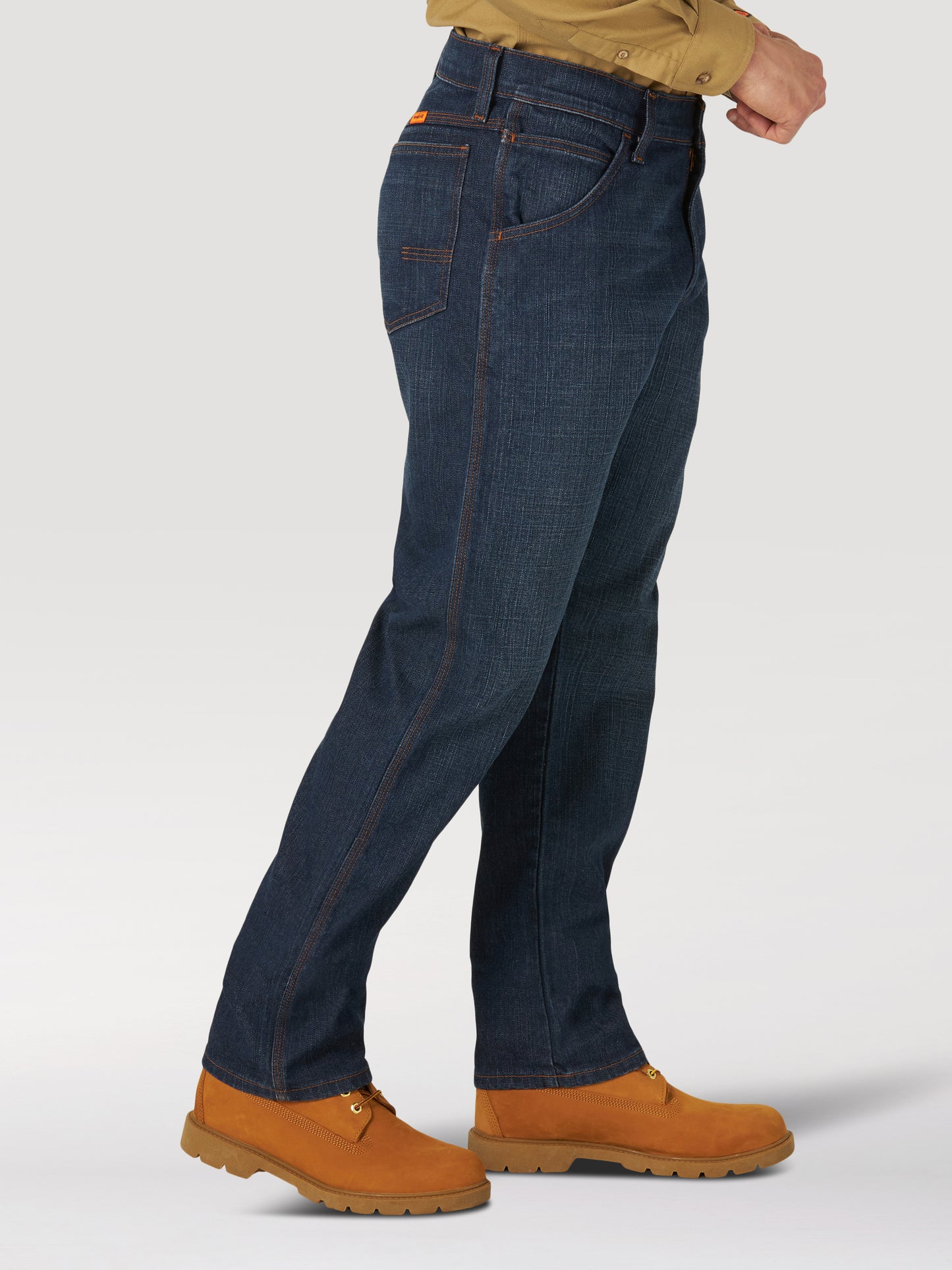 Mens Wrangler RIGGS WORKWEAR® FR Flame Resistant 5 Pocket Regular Fit Jean - Mid Stone FR3W51M
