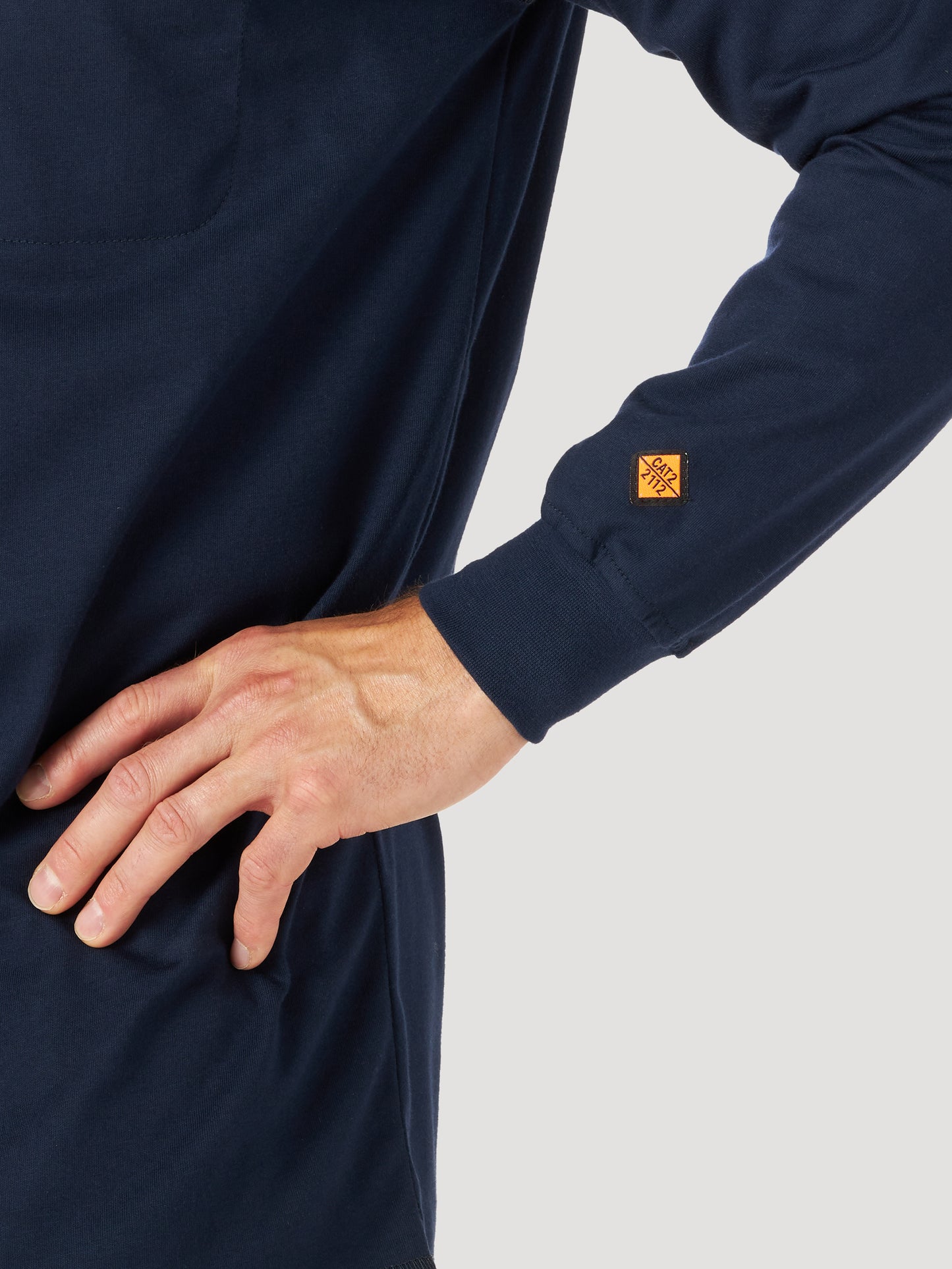 Wrangler® FR Flame Resistant Long Sleeve Henley - Navy FR3W7NY