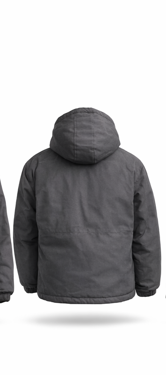 Texas FR Insulated Grey Duck Hooded Jacket