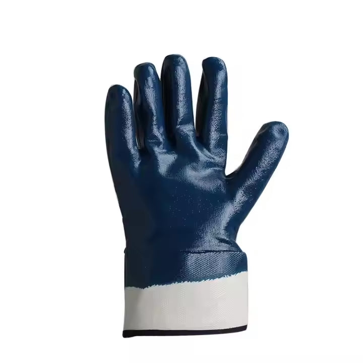 Blue Nitrile Full Coated Work Gloves