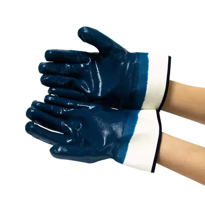 Blue Nitrile Full Coated Work Gloves