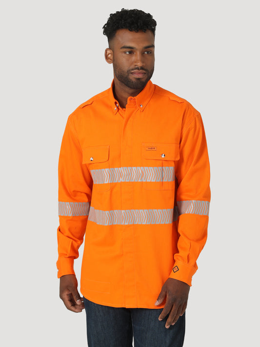 Wrangler® FR High Visibility Work Shirt - Safety Orange 112317760