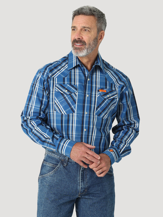 Wrangler® FR Western Snap Shirt - Indigo Blue 112319161
