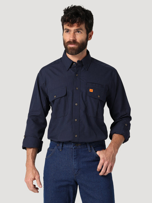 Wrangler® FR Vented Work Shirt - Navy 112319170