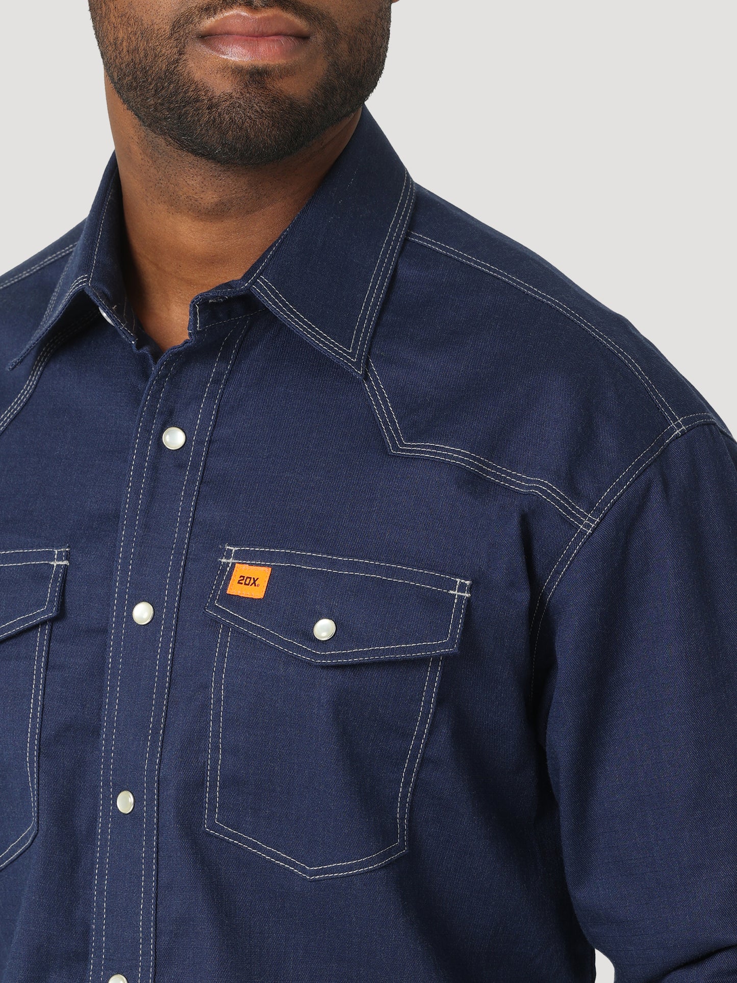 Wrangler® FR 20X Snap Fashion Shirt - Ombre Blue 112319172
