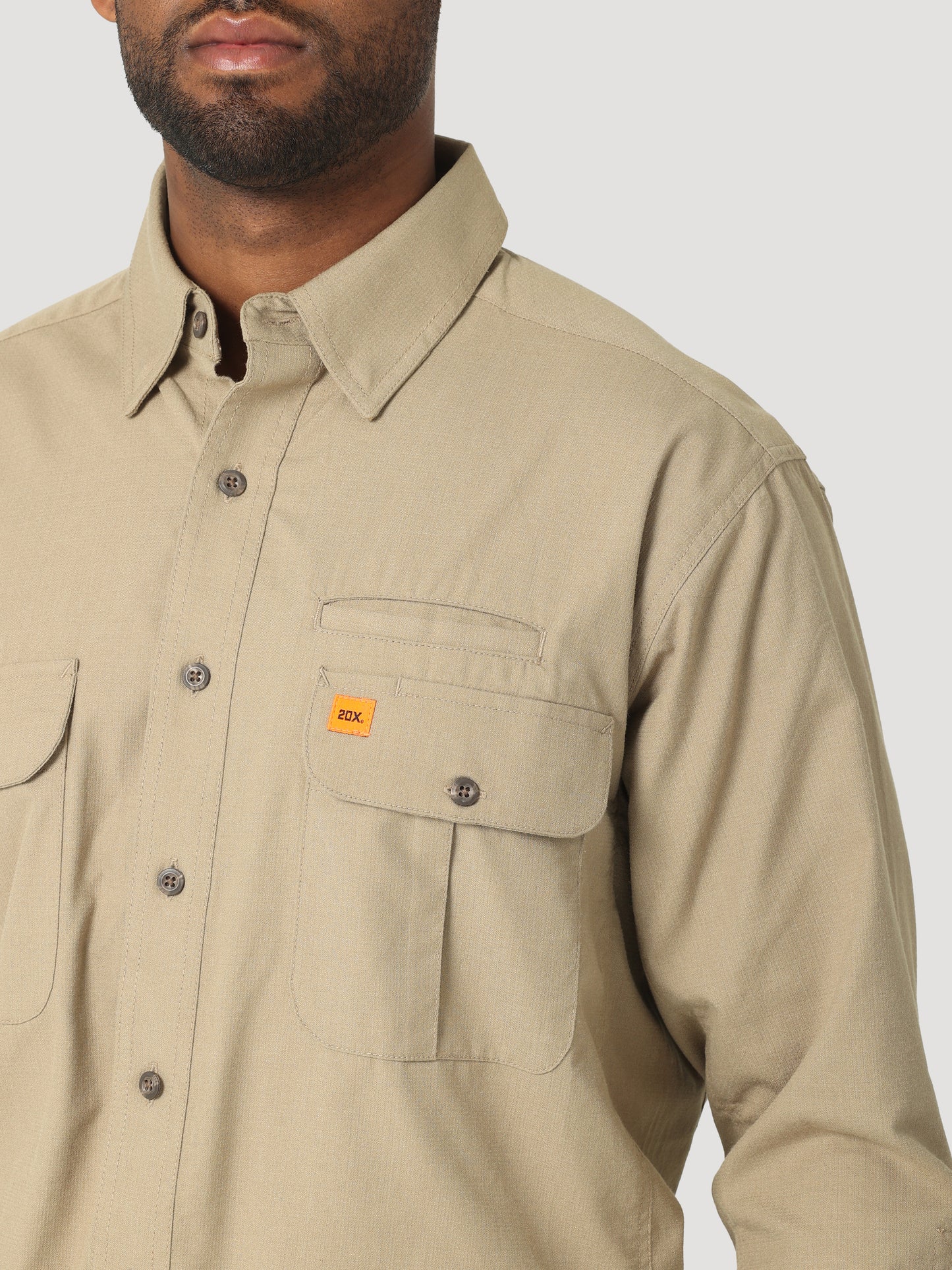 Wrangler® FR Vented Work Shirt - Khaki 112319239