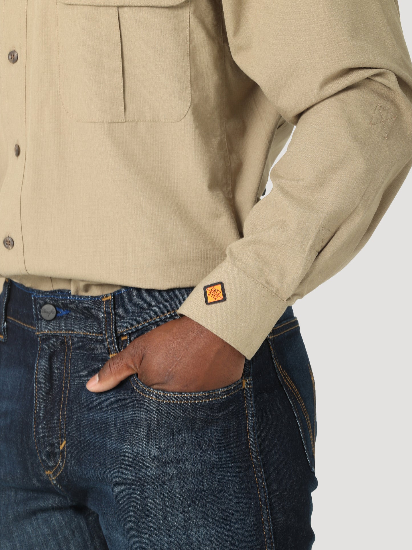 Wrangler® FR Vented Work Shirt - Khaki 112319239