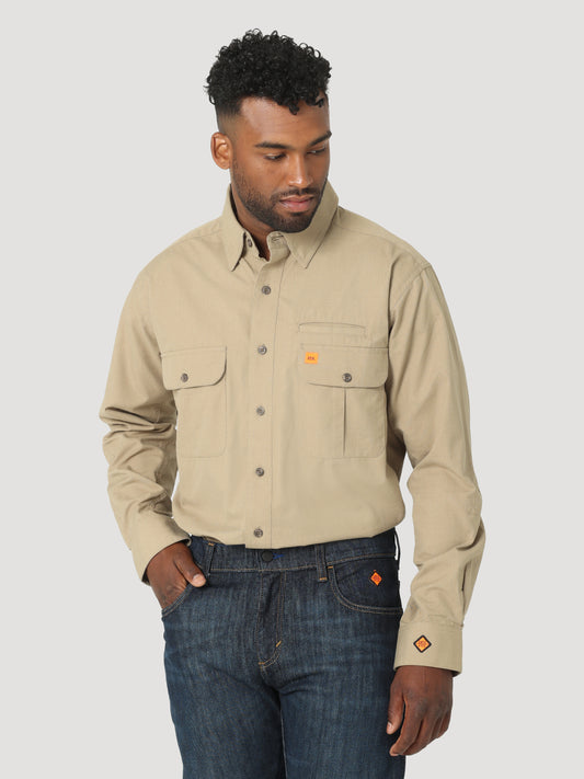 Wrangler® FR Vented Work Shirt - Khaki 112319239