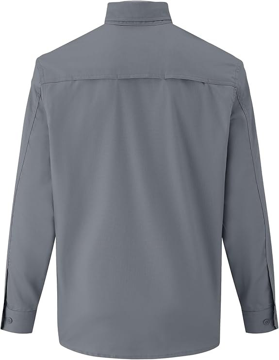 Dark Grey Ripstop Vented Long Sleeve FR Work Shirt
