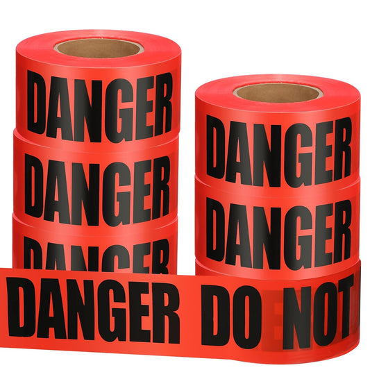 Premium Red Danger Tape Roll - 3 Inch X 1000 Feet X 2mil thickness