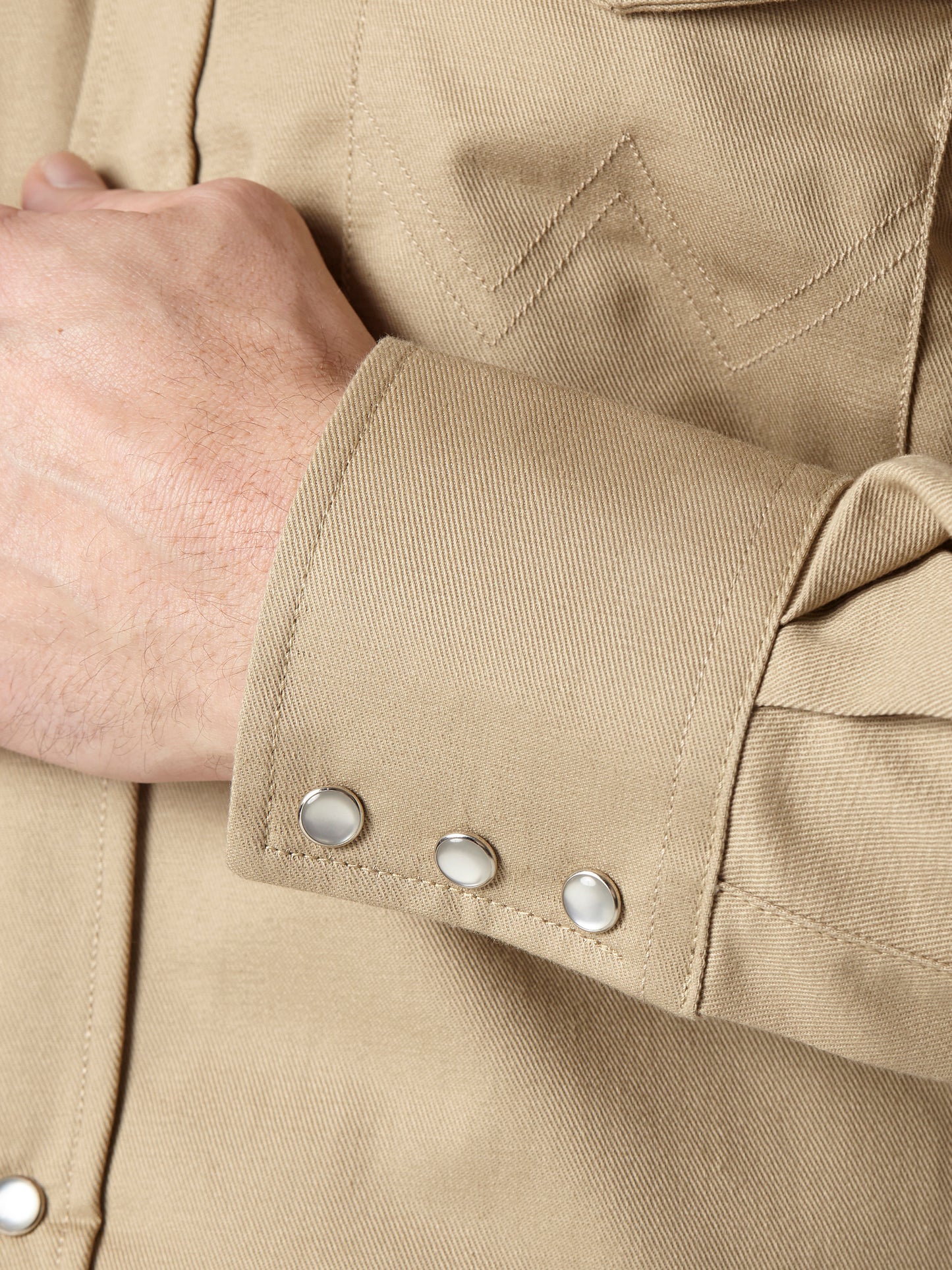 Wrangler® FR Flame Resistant Long Sleeve Twill Solid Shirt - Khaki FR12140
