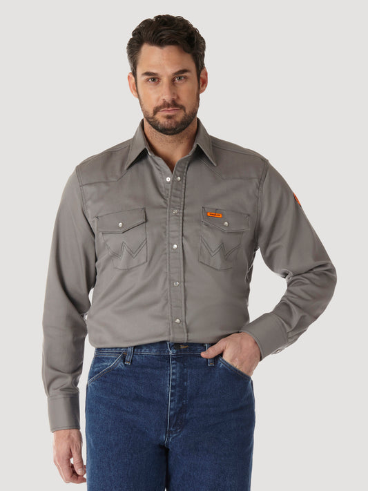 Wrangler® FR Flame Resistant Lightweight Work Shirt - Charcoal FR127CH