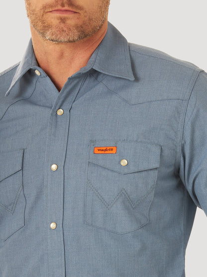 Wrangler® FR Flame Resistant Long Sleeve Work Shirt - Blue FR145BL