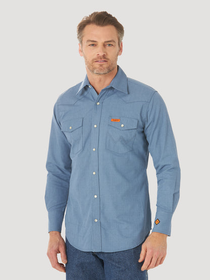 Wrangler® FR Flame Resistant Long Sleeve Work Shirt - Blue FR145BL