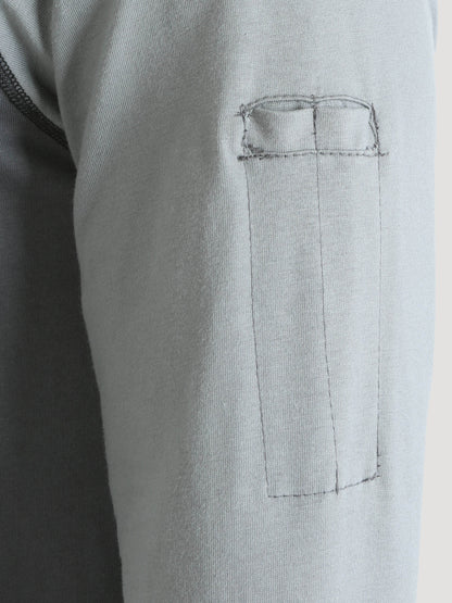 Wrangler® FR Flame Resistant Knit Baseball Henley - Grey FR161GY