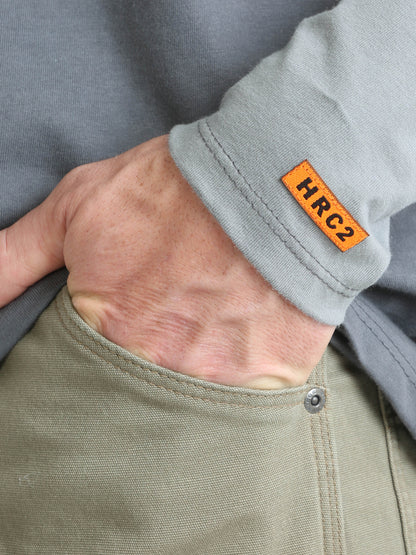 Wrangler® FR Flame Resistant Knit Baseball Henley - Grey FR161GY