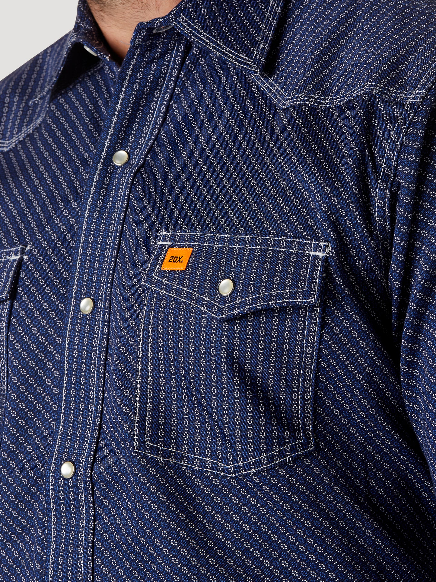 Wrangler® FR Flame Resistant 20X Snap Shirt - Navy FR168NV