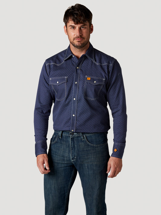 Wrangler® FR Flame Resistant 20X Snap Shirt - Navy FR168NV
