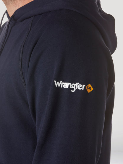 Wrangler® FR Flame Resistant 1/4 Zip Pullover Hoodie - Navy FR171NV