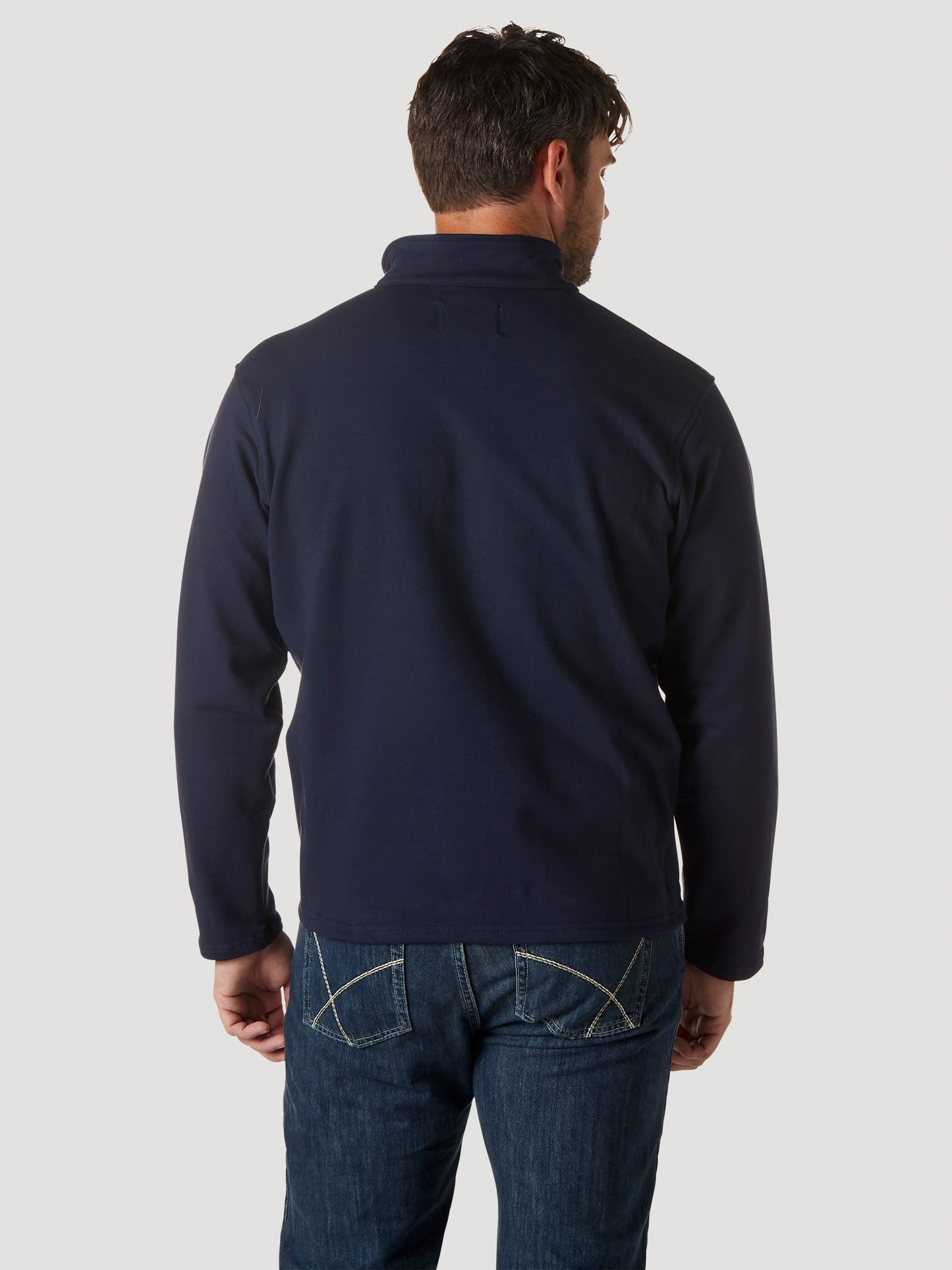 Wrangler® FR Flame Resistant 1/4 Zip Pullover Hoodie - Navy FR192NV