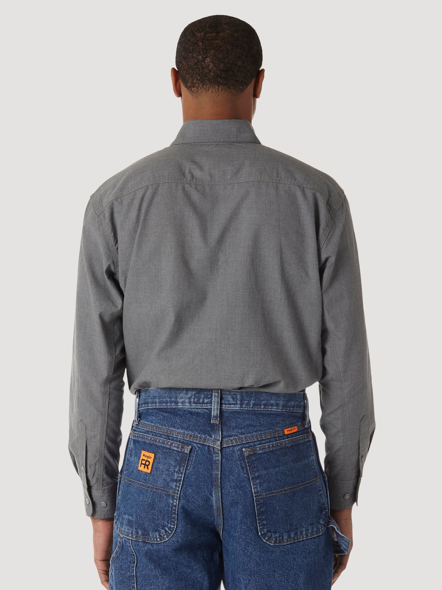 Wrangler® FR Flame Resistant Twill Workshirt - Grey FR3W01G