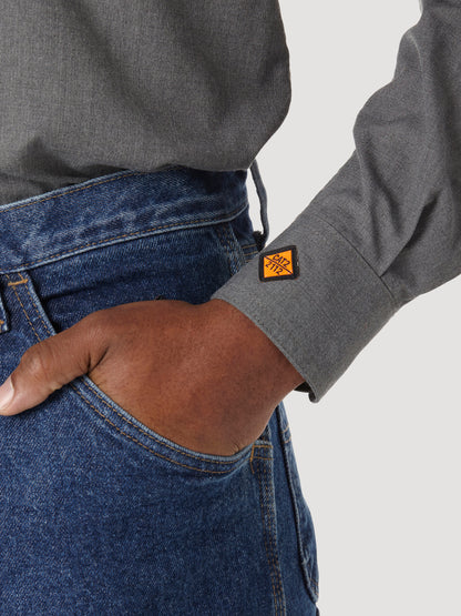 Wrangler® FR Flame Resistant Twill Workshirt - Grey FR3W01G