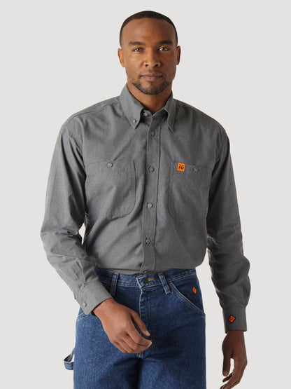 Wrangler® FR Flame Resistant Twill Workshirt - Grey FR3W01G