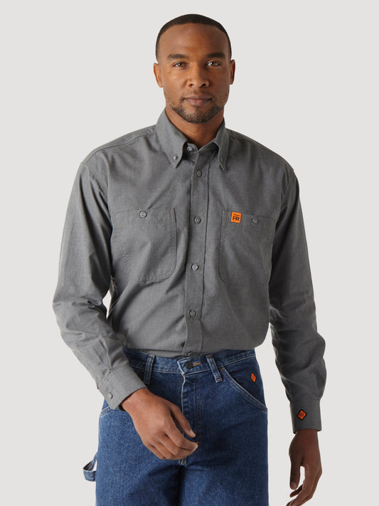 Wrangler® FR Flame Resistant Twill Workshirt - Grey FR3W01G
