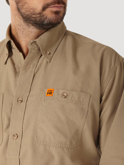 Wrangler® FR Flame Resistant Twill Workshirt - Khaki FR3W01K