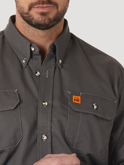 Wrangler® FR Flame Resistant Long Sleeve Work Shirt - Slate Grey FR3W5GY