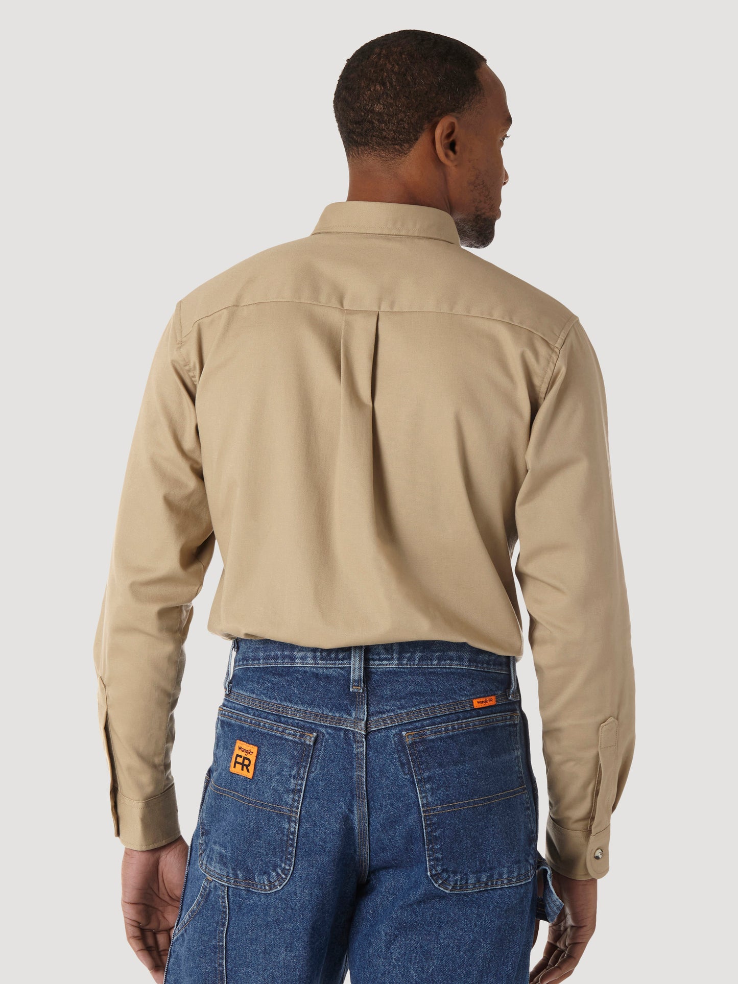 Wrangler® FR Flame Resistant Long Sleeve Work Shirt - Khaki FR3W5KH