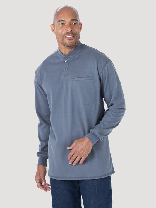 Wrangler® FR Flame Resistant Long Sleeve Henley - Castle Rock FR3W7CR
