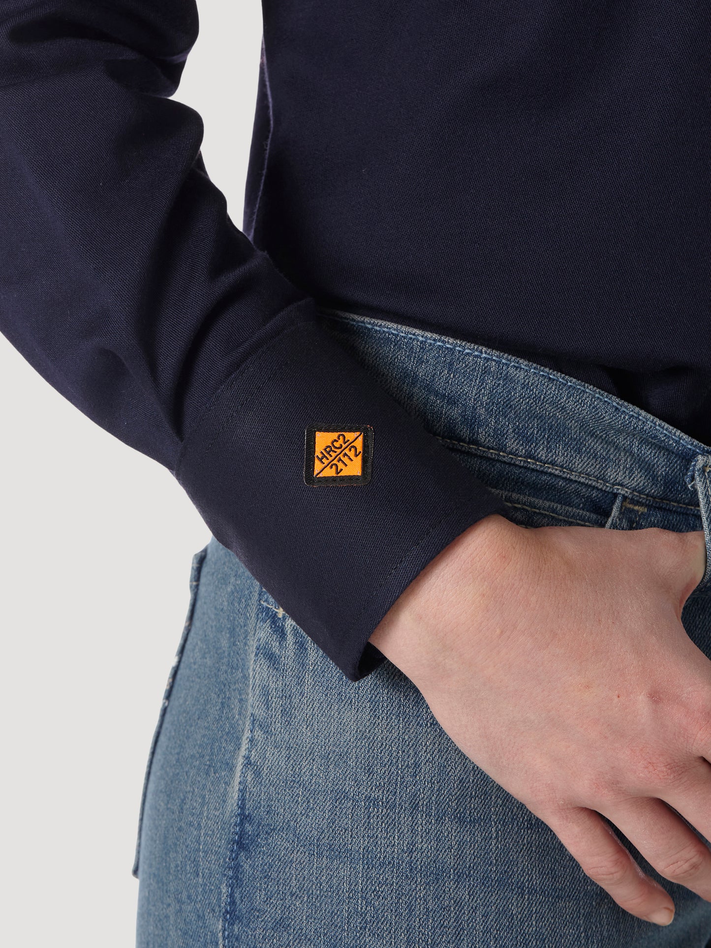 Womens Wrangler® FR Flame Resistant Long Sleeve Shirt - Navy FRLW03N