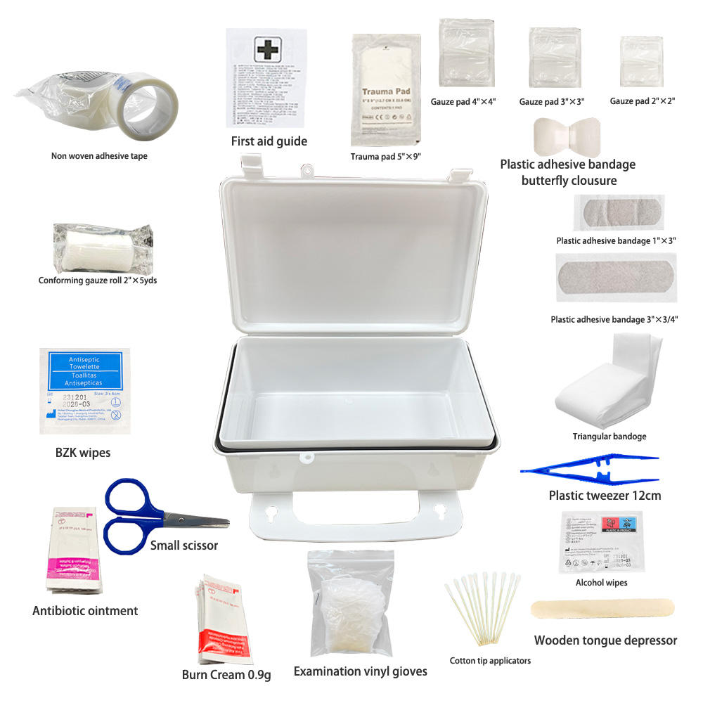 10 Person First Aid Kit - OSHA and ANSI Compliant, Fully stocked Emergency Kit for Home, Office or Construction site